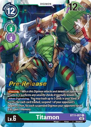 Titamon (BT11-057) - Dimensional Phase Pre-Release Cards Foil