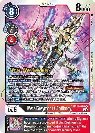 MetalGreymon (X Antibody) (BT11-069) - Dimensional Phase Pre-Release Cards Foil