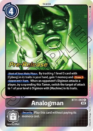 Analogman (BT11-092) - Dimensional Phase Pre-Release Cards Foil
