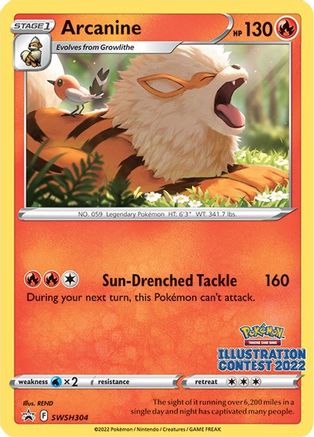 Arcanine (Illustration Contest 2022) SWSH Sword & Shield Promo Cards - Promo