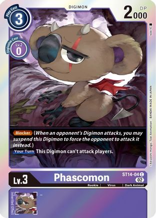 Phascomon (ST14-04) - Starter Deck 14: Beelzemon Advanced Deck Set Foil