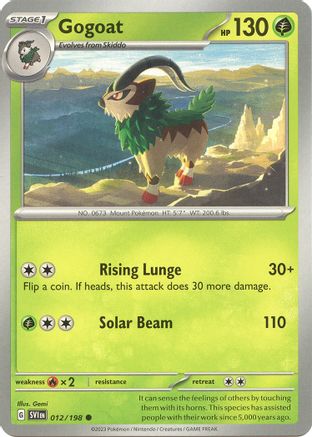Gogoat 012 - Reverse Holofoil SV01 Scarlet & Violet Base Set - Common
