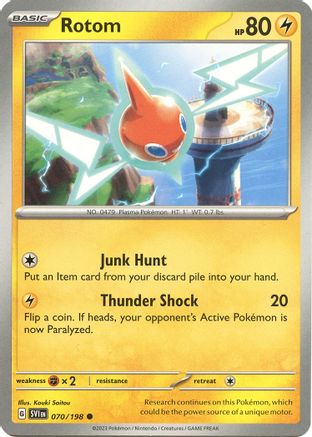 Rotom 070/198 SV01 Scarlet & Violet Base Set - Common