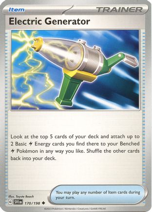 Electric Generator 170 - Reverse Holofoil SV01 Scarlet & Violet Base Set - Uncommon
