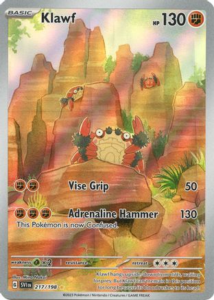 Klawf 217/198 - Holofoil SV01 Scarlet & Violet Base Set - Illustration Rare
