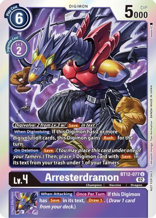 Arresterdramon (Box Topper) (BT12-077) - Across Time Foil