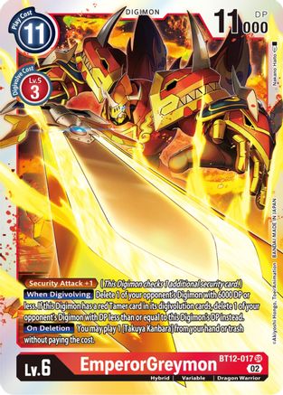 EmperorGreymon (BT12-017) - Across Time Foil