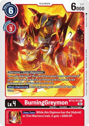 BurningGreymon (BT12-013) - Across Time