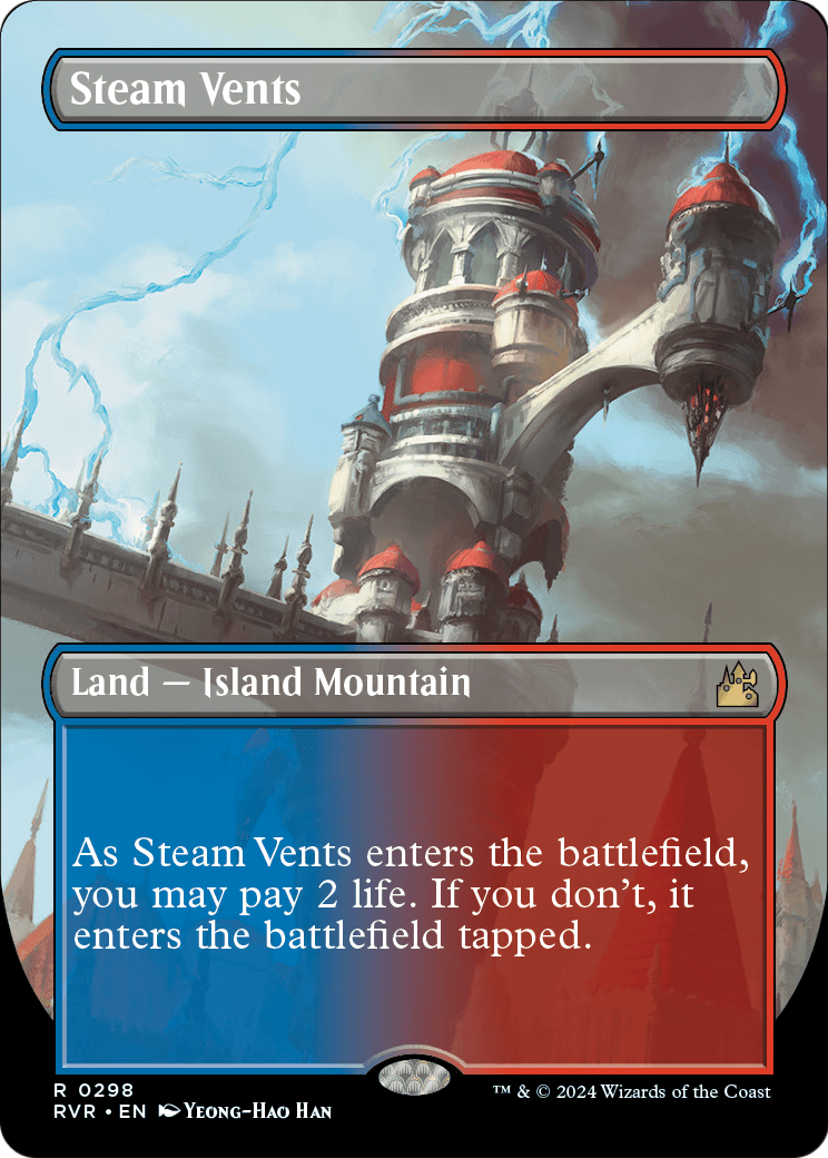Steam Vents (Borderless) (RVR-298) - Ravnica Remastered