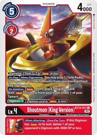 Shoutmon (King Version) (BT12-011) - Across Time