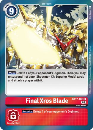 Final Xros Blade (BT12-100) - Across Time Foil