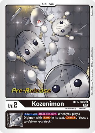 Kozenimon (BT12-005) - Across Time Pre-Release Cards