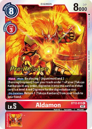 Aldamon (BT12-015) - Across Time Pre-Release Cards Foil