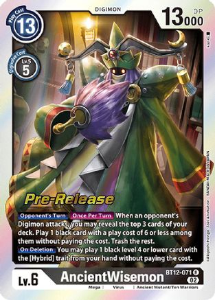 AncientWisemon (BT12-071) - Across Time Pre-Release Cards Foil