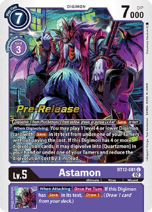 Astamon (BT12-081) - Across Time Pre-Release Cards Foil