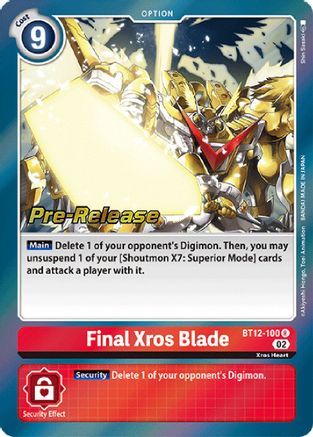 Final Xros Blade (BT12-100) - Across Time Pre-Release Cards Foil