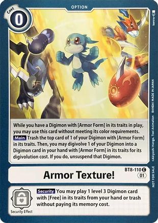 Armor Texture! (BT8-110) - Revision Pack Cards