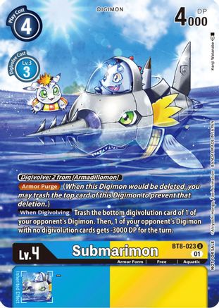 Submarimon (Official Tournament Pack Vol.9) (BT8-023) - New Awakening Foil