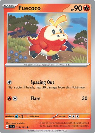 Fuecoco 035/193 - Reverse Holofoil SV02 Paldea Evolved - Common