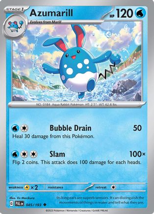 Azumarill 045 - Reverse Holofoil SV02 Paldea Evolved - Uncommon