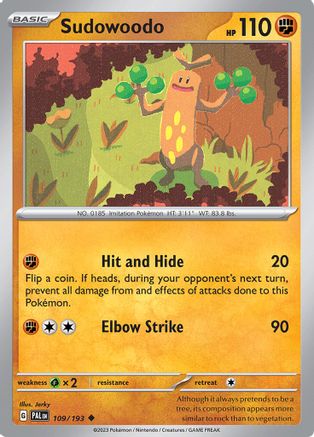 Sudowoodo 109 SV02 Paldea Evolved - Uncommon