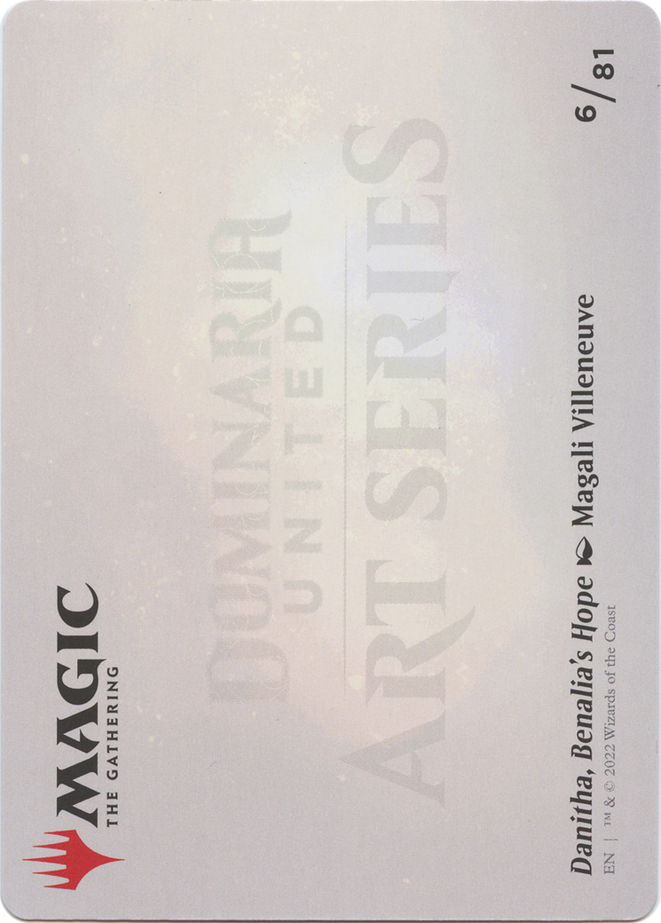 Danitha, Benalia's Hope // Danitha, Benalia's Hope (ADMU-006) - Dominaria United Art Series (Borderless) Foil