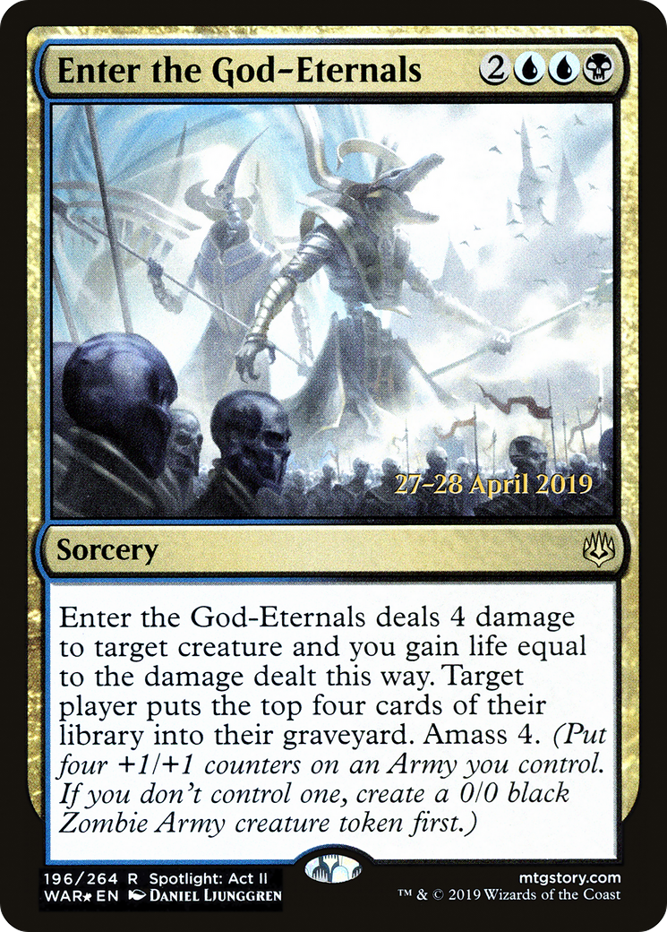 Enter the God-Eternals (PRE-196S) - War of the Spark Promos Foil