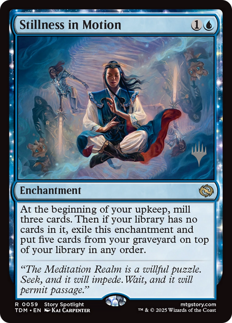 Stillness in Motion (PPTDM-059) - Promo Pack: Tarkir: Dragonstorm: (enchantment) Foil