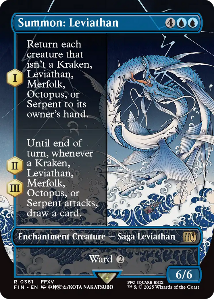 Summon: Leviathan (Borderless) (FIN-361) - FINAL FANTASY: (enchantment) Foil