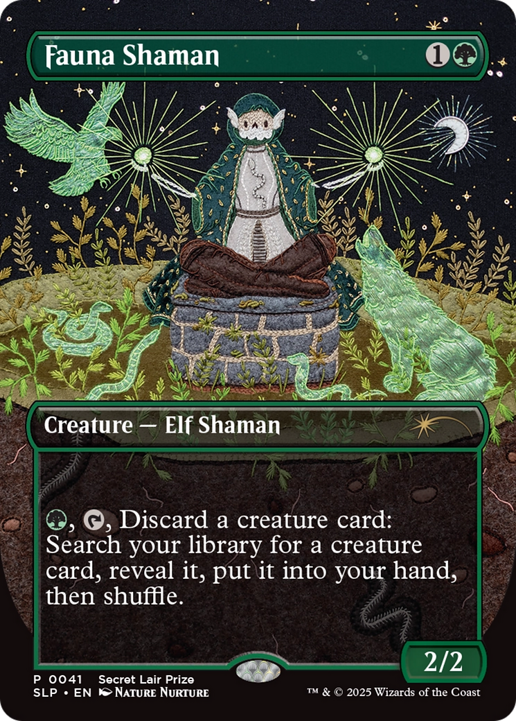 Fauna Shaman (SLP-041) - Secret Lair Showdown (Borderless) Foil