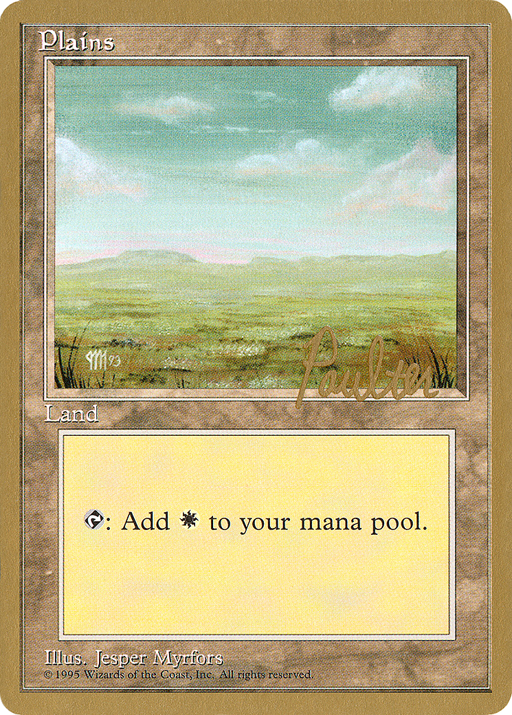 Plains (A) - 1996 Preston Poulter (4ED) (WCD-) - Pro Tour Collector Set