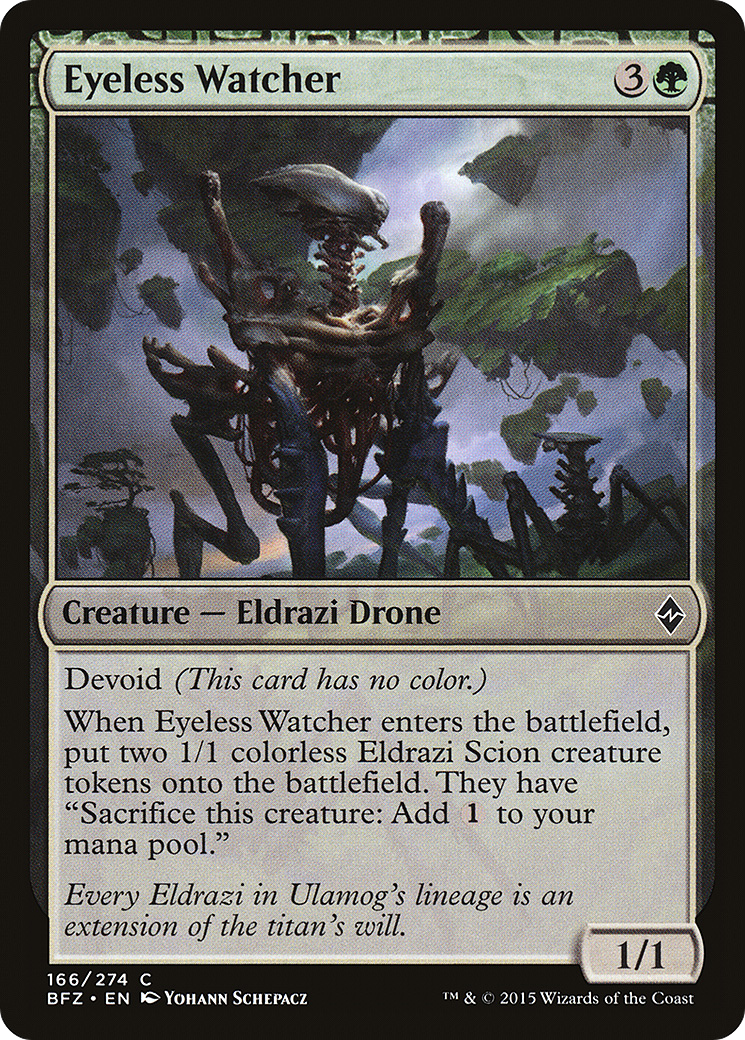 Eyeless Watcher (BFZ-166) - Battle for Zendikar: (devoid)
