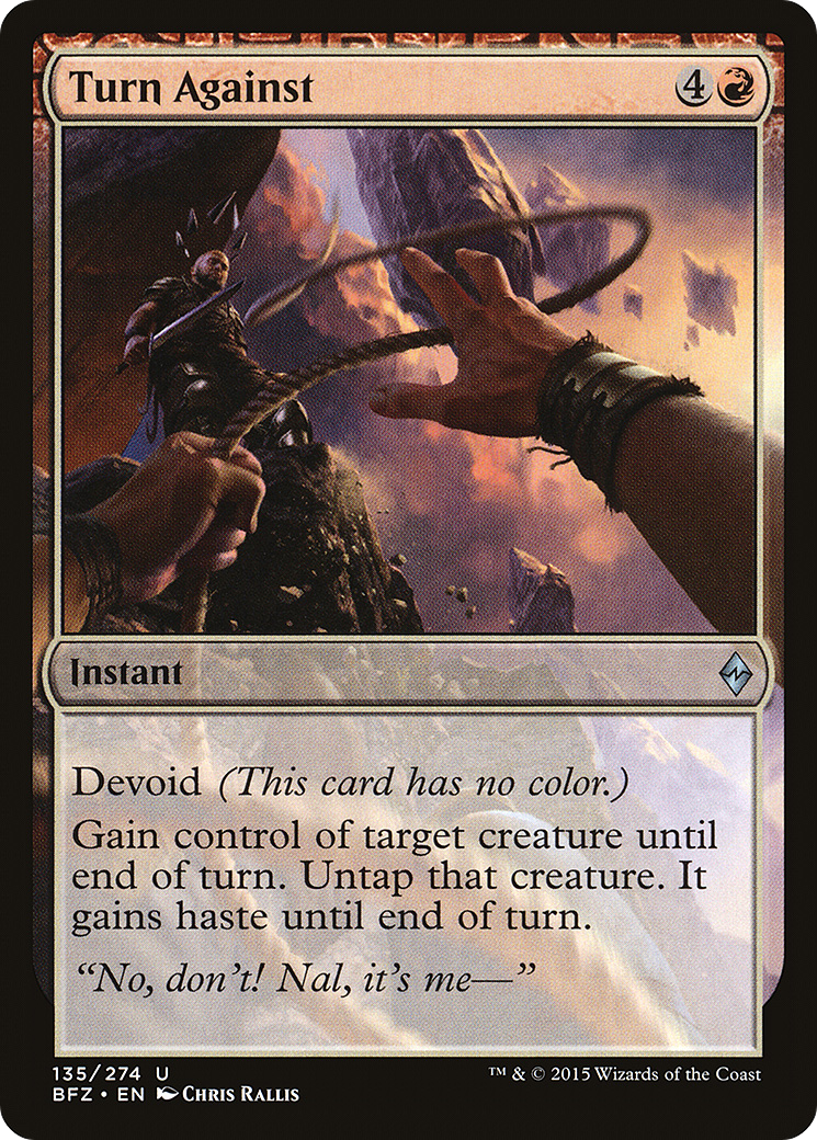 Turn Against (BFZ-135) - Battle for Zendikar: (devoid) Foil