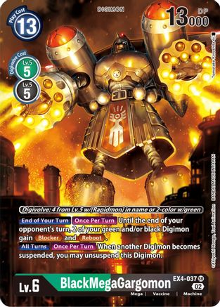 BlackMegaGargomon (Alternate Art) (EX4-037) - Alternative Being Booster Foil