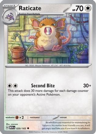 Raticate 020 SV Scarlet & Violet 151 - Uncommon