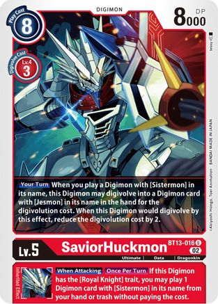 SaviorHuckmon (BT13-016) - Versus Royal Knights