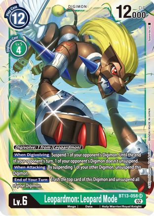 Leopardmon: Leopard Mode (BT13-058) - Versus Royal Knights Foil