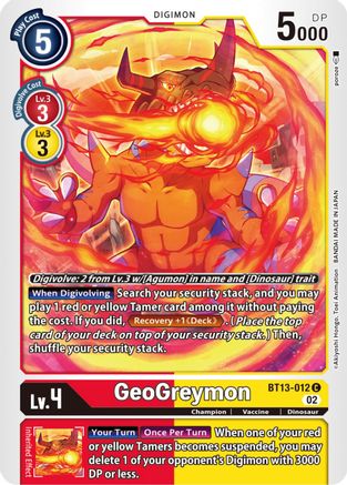 Geogreymon (BT13-012) - Versus Royal Knights