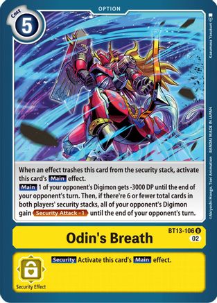 Odin's Breath (BT13-106) - Versus Royal Knights