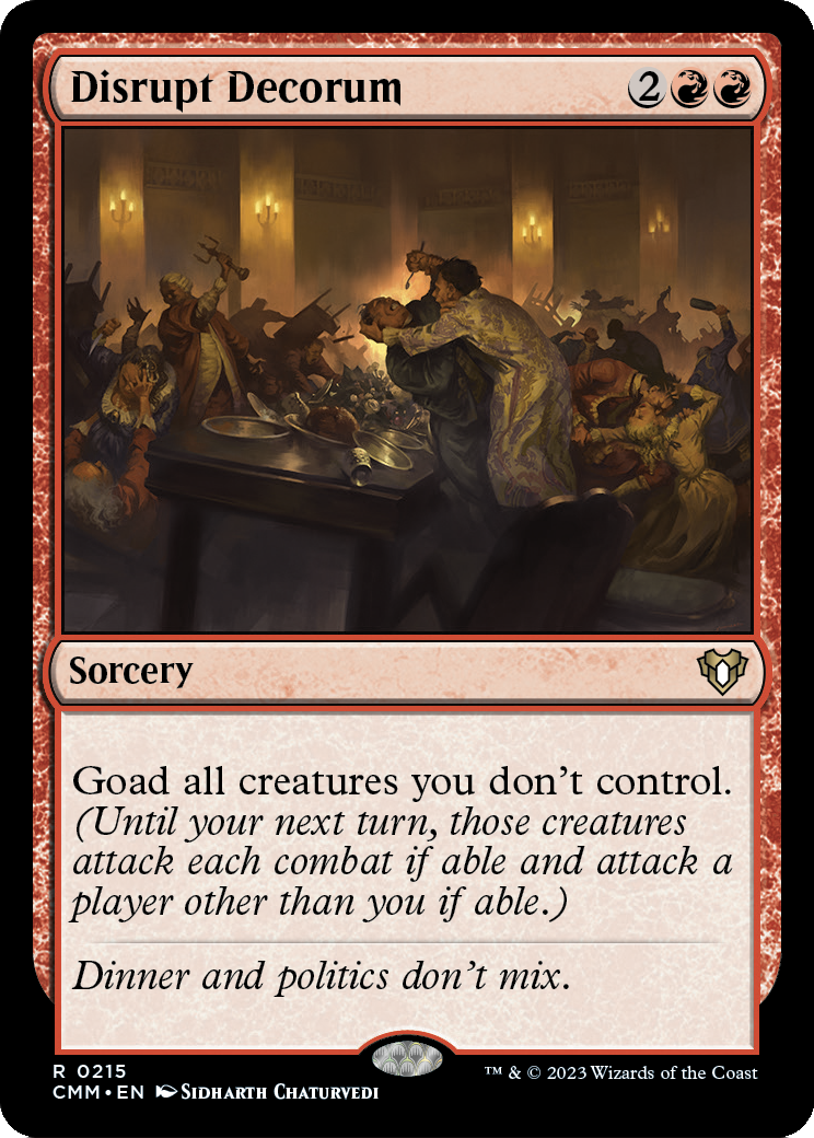 Disrupt Decorum (CMM-215) - Commander Masters Foil