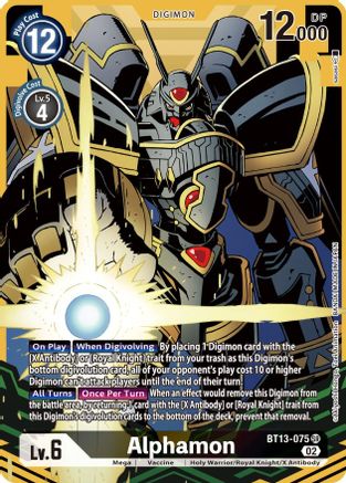 Alphamon (Alternate Art) (BT13-075) - Versus Royal Knights Foil