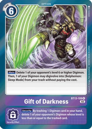 Gift of Darkness (BT13-109) - Versus Royal Knights Foil