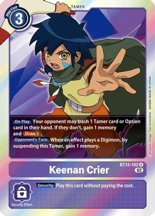 Keenan Crier (BT13-102) - Versus Royal Knights Foil