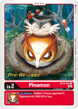 Pinamon (BT13-001) - Versus Royal Knights Pre-Release Cards Foil