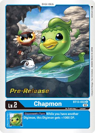 Chapmon (BT13-002) - Versus Royal Knights Pre-Release Cards Foil