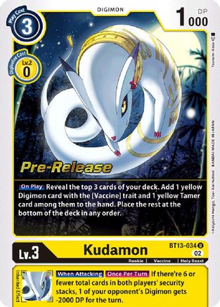 Kudamon (BT13-034) - Versus Royal Knights Pre-Release Cards Foil