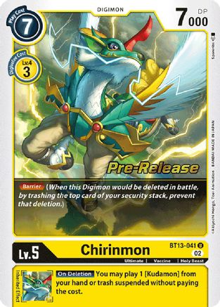 Chirinmon (BT13-041) - Versus Royal Knights Pre-Release Cards Foil