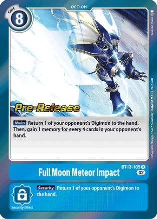 Full Moon Meteor Impact (BT13-105) - Versus Royal Knights Pre-Release Cards Foil