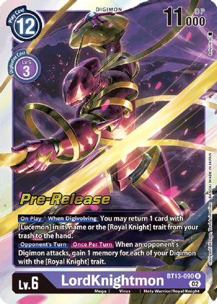 LordKnightmon (BT13-090) - Versus Royal Knights Pre-Release Cards Foil