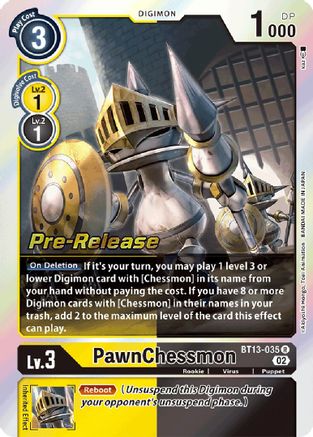 PawnChessmon - BT13-035 (BT13-035) - Versus Royal Knights Pre-Release Cards Foil